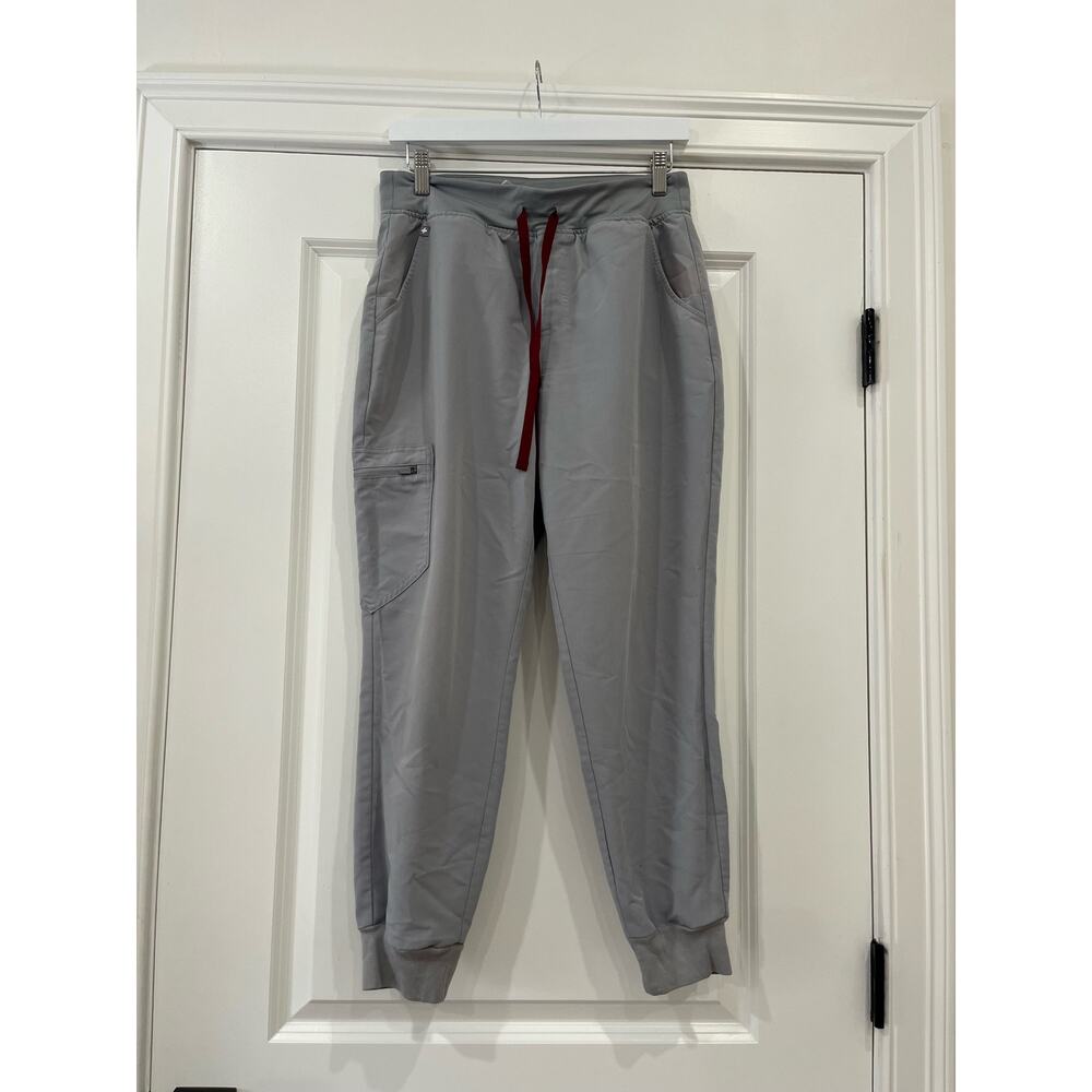 Figs | High Waisted Zamora Jogger Scrub Pants Grey MP
